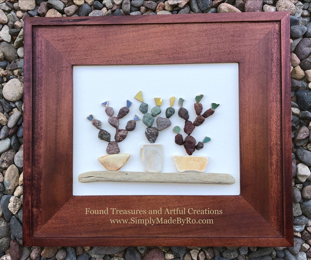 Trio Pebble Cacti