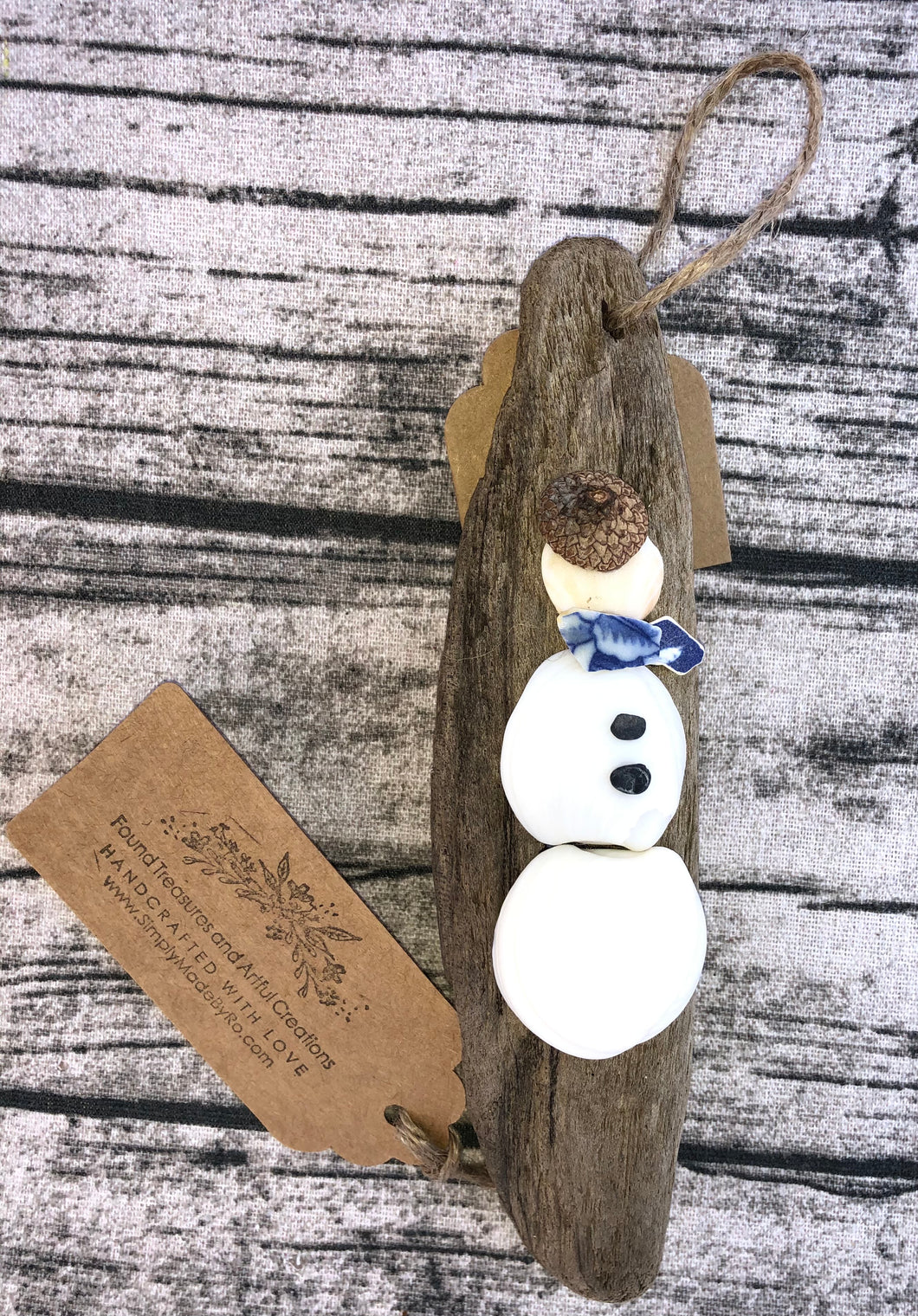 Shell Snow Man Christmas ornament