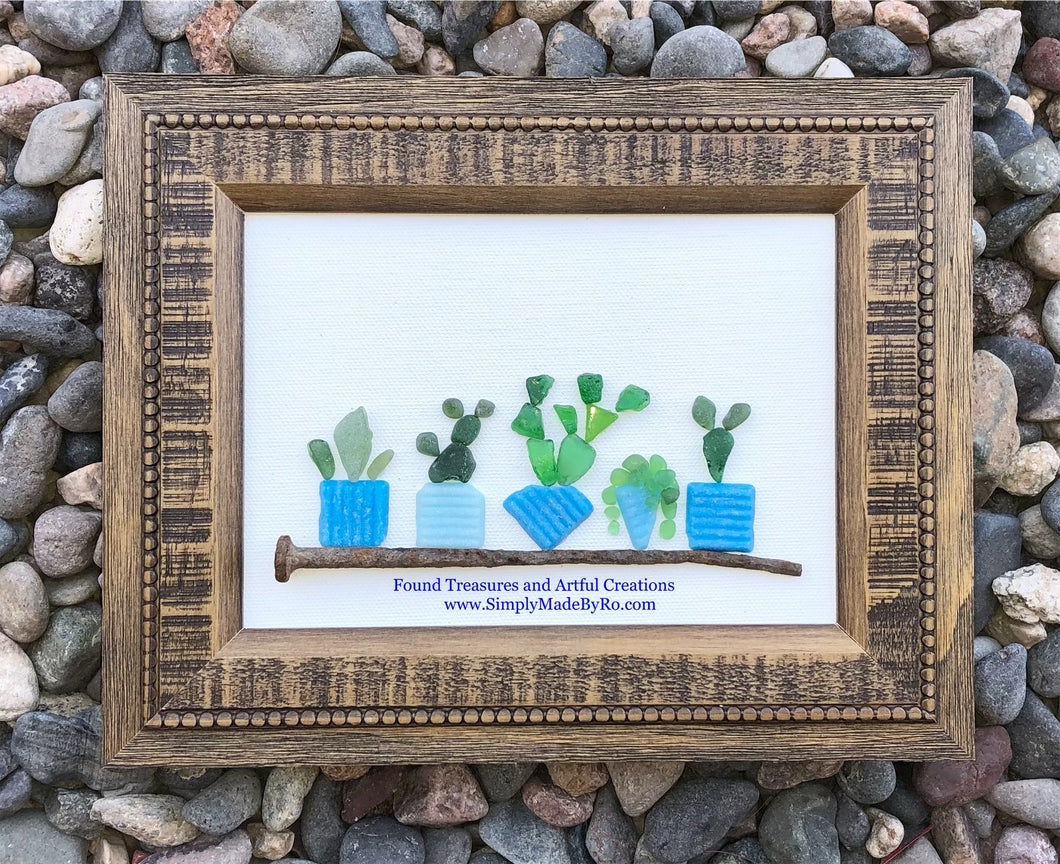 Cactus in Blue Pots