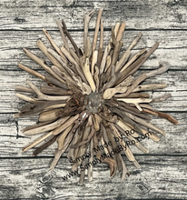 Starburst Driftwood with Sea Glass wreath