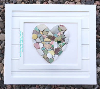 Sea Heart shiplap style frame